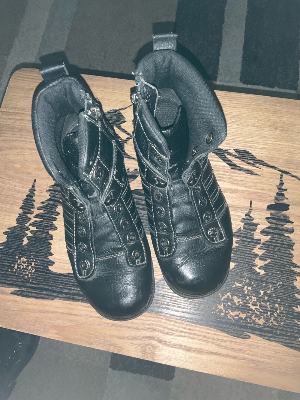 Harley Davidson Women’s Black Leather Ankle Boots